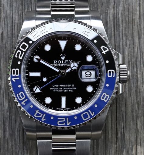 rolex gmt batman oyster|gmt Batman Rolex price.